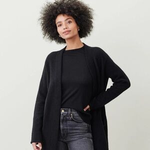 Jenni Kayne Black Open-Front Long Cardigan